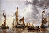 Jan van de Capelle The State Barge Saluted by the Home Fleet painting